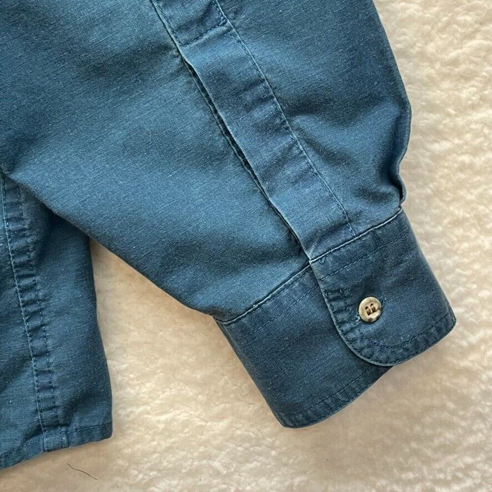 Woolrich Shirt Mens Extra Large Blue Vintage Classiccore Basic Normcore Dadcore - Picture 7 of 10